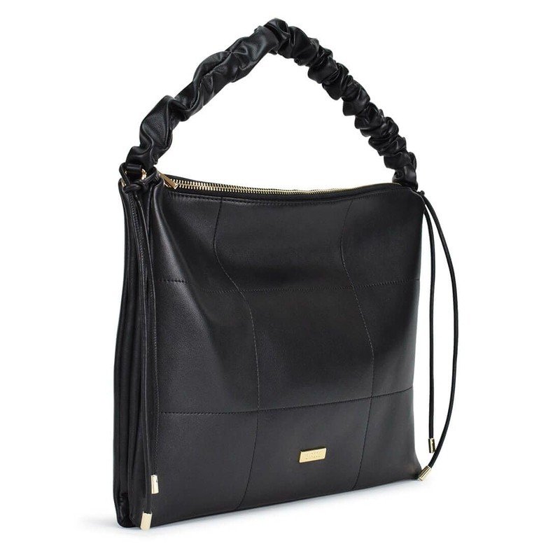 [バルコス] ステッチデザイン レザー ハンドバッグ レディース 2way仕様 手持ちバッグ ショルダーバッグ 上質な牛革 スクエア