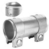 Exhaust Muffler Tube Connector Joiner Dual Clamp Sleeve 2in/51mm Automobile