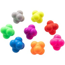 Reaction Balls, Bouncing Balls, Bounce Reaction Balls, Set of 8 for Training, Irregular Balls, Reflexes, Dynamic Vision, Home Training, Speed Training, Training Supplies, Indoor Training (2.2 inches (5.5 cm), Low Difficulty