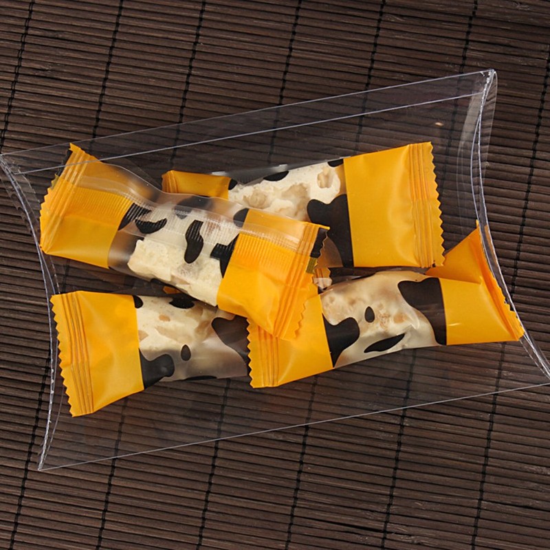 Ultnice Pack of 50 Clear Pillow Shape Gift Boxes Candy