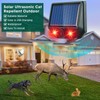 Qualirey 4 Pack Solar Ultrasonic Cat Repellent Outdoor Deer Repellent