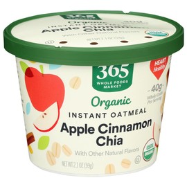 365 by Whole Foods Market, Organic Instant Oatmeal, Apple Cinnamon Chia, 2.1 Ounce