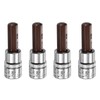 sourcing map 4pcs 1/4" Hex Bit Socket 1/4" Square Drive