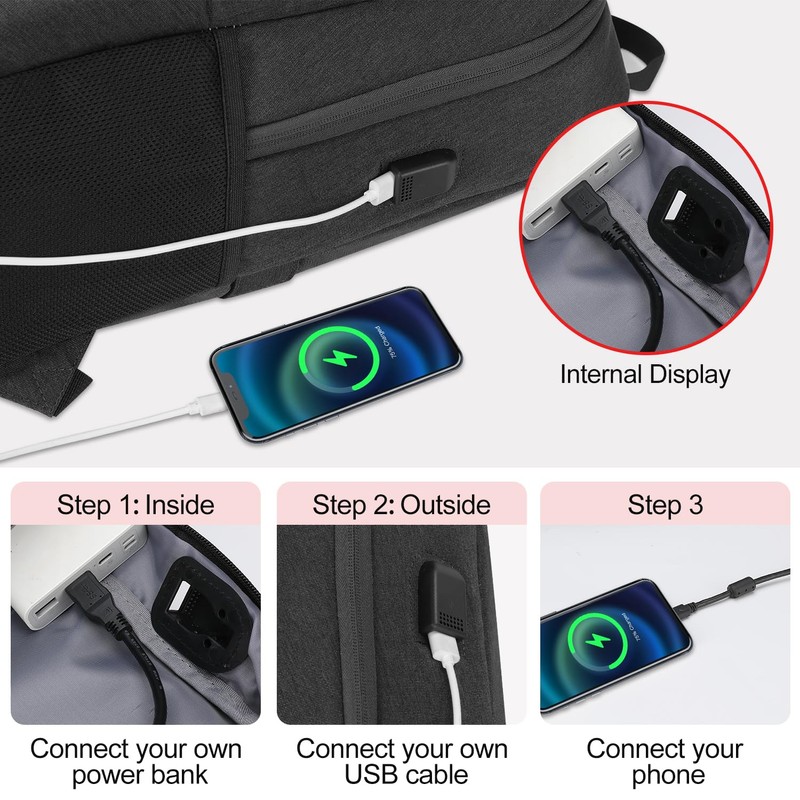 MAXTOP Travel Backpack Laptop Back Pack College Bookbag with USB