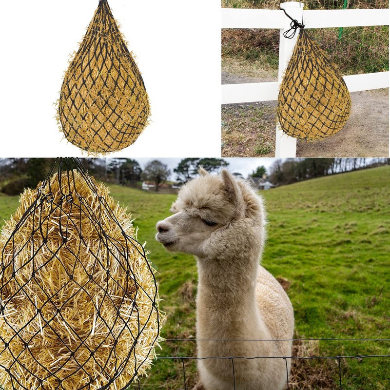4 Pcs Hay Bags for Horses: 42 inch Long Slow
