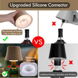 WILIT Wireless Bottle Lamp Shades for Table Lamps, 3 Level Brightness Bottle Lights for Liquor Bottles Topper, Led Bar Table Lamp, Home Bar Decor, Room Decor Accessories, Gifts for Men Women