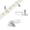 100 Pack Strip Light Mounting Brackets,Fixing Clips,One-Side Fixing,100 Screws Included