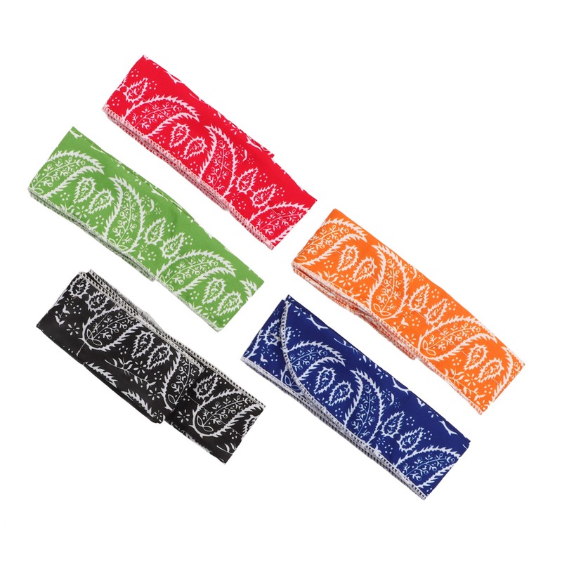 5Pcs Ice Cooling Scarf All Cotton Reusable Cooling Neck Scarf