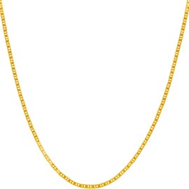 LIFETIME JEWELRY 1.5mm Flat Maritime Necklace for Women and Men 24k Real Gold Plated (16)