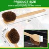 Kritkin 2 Pack Wood Safer Grill Cleaning Brush with Metal