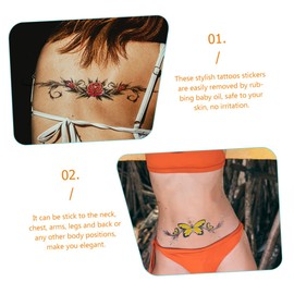 BIUDECO Butterfly Tattoo Cover up Sticker Temporary Tattoo Paper Easy to Remove