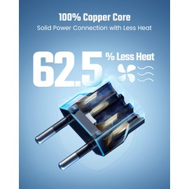 European Travel Plug Adapter, SUPERDANNY US to Europe Plug Adapter, American 2-Prong Plug to Type C EU Plug Converter, Travel Plug for Germany, France, Spain, Italy, 4 Packs (Black)