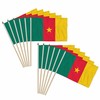 Cameroon 12x18in Stick Flag - 1 dozen pack
