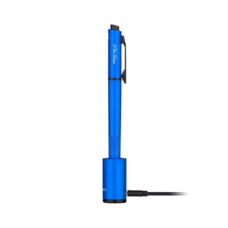 Olight Open Glow Blue Rechargeable Penlight, LED/Green Laser, 120 Lu,