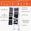 GISSAR Jewelry Organizer Full Length Mirror Jewelry Cabinet Standing/Wall/Hanging Door