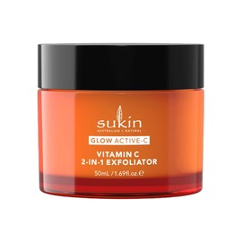 Sukin - Glow Active-C - Vitamin C 2 in 1 Exfoliator - Renewing Face Scrub with AHA - Sulphate and Paraben Free Face Exfoliator - Skin Care, Facial Exfoliator, Face Care, Exfoliator Face - 50ml