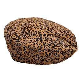 IHAUIUE Animal Print Berets Hat Fashion French Hats Trendy Artist Caps for Women Lady, Leopard Print Brown, One Size-Large