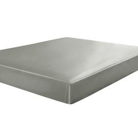 sourcing map Satin Fitted Sheet, Solid Silky 12" Deep Pocket Bed Sheet, Soft and Breathable Satin Bed Fitted Sheet Grey Super King (198 x 203cm)