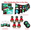 POP parties Laser Tag Brights Invitations - 12 Invitations +