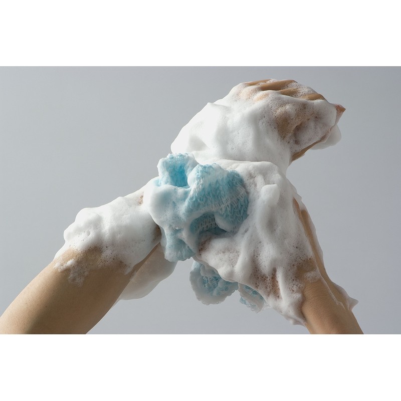 Zenmi (Natural Material) Corn-derived Body Towel, Blue, 1 Piece