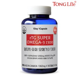 Tonglife - rTG Super rTG Omega 3 - 1300 - 6-month supply - 1 person / 통라이프- rTG 슈퍼 알티지 오메가3-1300-6개월분-1명