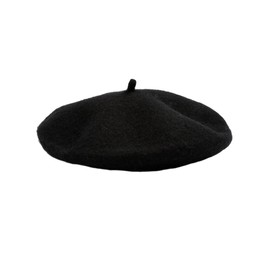 SATINIOR Beret Hat Kids Beret French Beanie Cap Artist Wool Hat Girls Beret Artist Costume for Children Kids Girls() Black