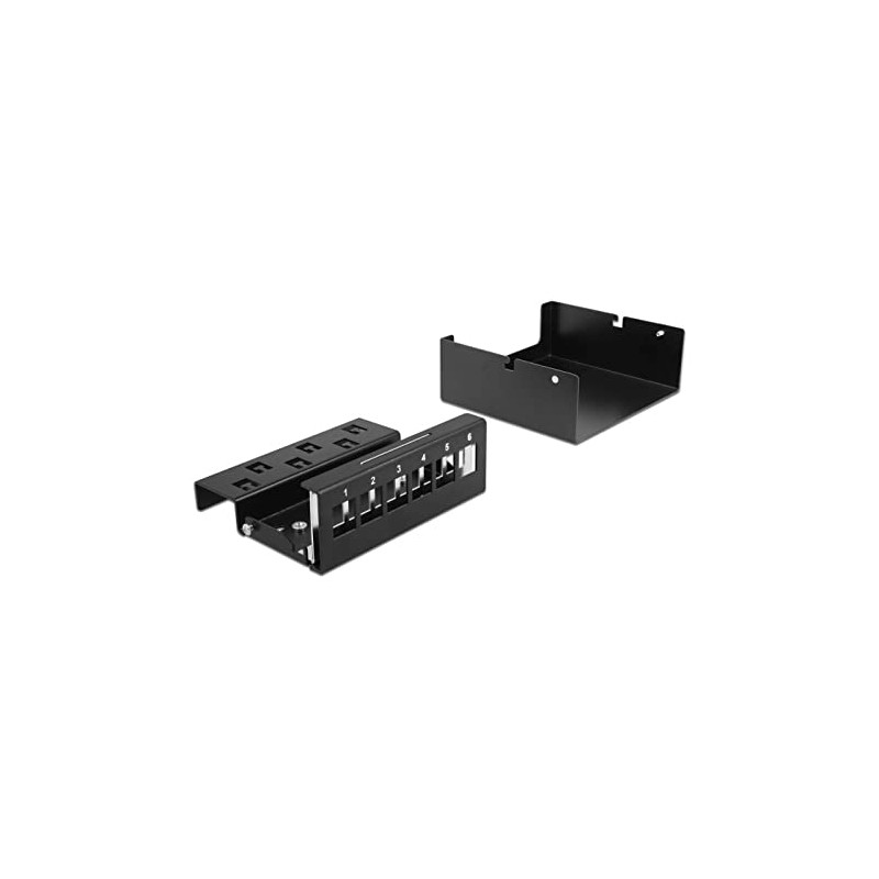 Delock Keystone Patch Panel 6 Port Black