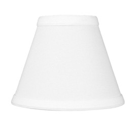 Set of 6 Chandelier White Linen Clip-On Lampshade 3x6x5