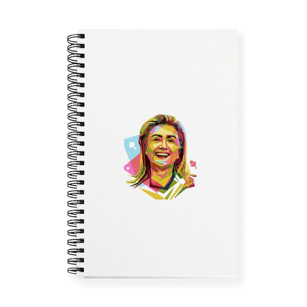 CafePress Pastel Hillary Clinton Journal Spiral Bound Journal Notebook, Personal