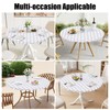 Smiry Round Picnic Tablecloth, Waterproof Elastic Fitted Table Covers for