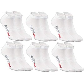 Rainbow Socks - Women Men Colourful Cotton Short Trainer Sport Socks - 6 Pairs - White - Size 6,5-8