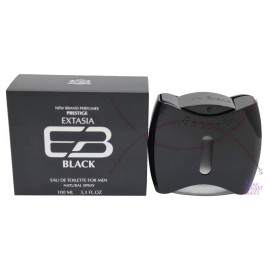 New Brand. Extasia Black By New Brand 3.4oz. Edt Spray For Men New In Box