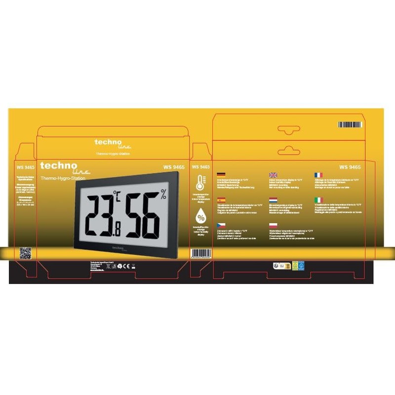 Technoline WS9465 Office Thermometer, Hygrometer, Temperature and Humidity Monitoring, Very
