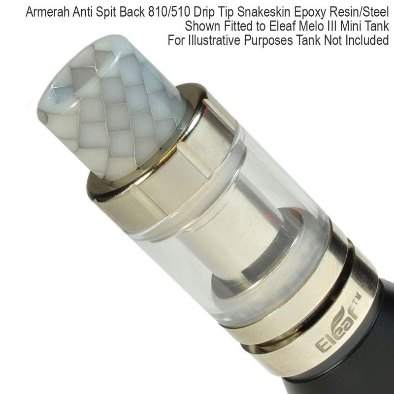 Armerah Anti Spit Back Snakeskin 810/510 Drip Tip eCig Mouthpiece