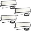 4 Pack Linkable LED Shop Lights, 100W 15000LM Aluminum Plug