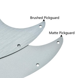 KAISH Matte Aluminium ST/Strat HSS Style Pickguard Metal Anodized ST Pick Guard Scratch Plate for American/Mexican ST/Strat Matte Silver