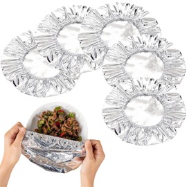 50Pcs Repeatable Aluminum Foil Film Insulation Cover,A/luminium F/oil Food Storage Covers,Kitchen Fresh-Keeping I/nsulation Film,Heat Insulation Al/uminum Fo/il for F/ood,Aluminum Foil Food Co/vers
