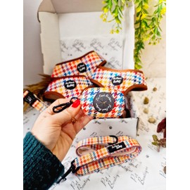 Pet Pooch Boutique LIONHEART HOUNDSTOOTH DOG POO BAG HOLDER