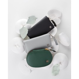 ZWILLING Manicure Pedicure Set 3-Piece Compact Nail Clippers Vegan Apple Leather Case Green