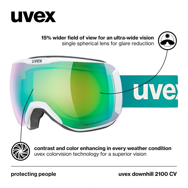 uvex Downhill 2100 CV Ski Goggles Matte White
