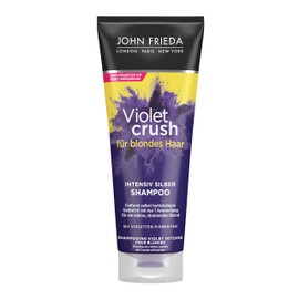 John Frieda Violet Crush Intensive Silver Shampoo, Neutralises Yellow & Orange Tones, Formulated with Crushed Violet Pigments, 250 ml