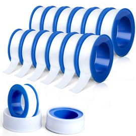 AiQInu 12 Rolls Teflon Tape Thread Sealing Tape, 10 m x 13 mm PTFE Sealing Tape, PTFE Tape, Thread Sealing Tape for Pool, Kitchen, Industry, White