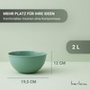 BERLONA Salad Bowls 2 L, Set of 4, Dishwasher Safe