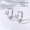 ZELORES 925 Sterling Silver Hoop Earrings for Women Round Square
