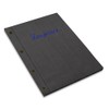 Handmade Certificate Folder in Black Linen Look with Embossed Print