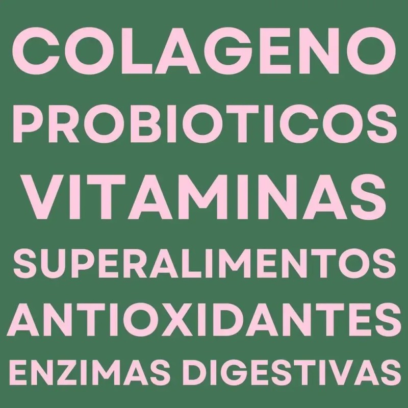 Polvo Ami Fitness Glow Green Colágeno Probióticos Jugo Verde