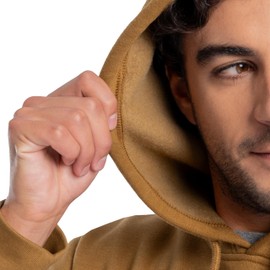 Wrangler Riggs Workwear Men's Pullover Hooded Sweatshirt with Front Pouch Pocket, Duck Brown