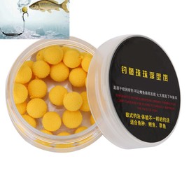 Vbestlife - Caja de cebos de pesca con olor suave, flotantes, artificiales para carpas, 30 unidades, Yellow 10mm