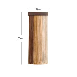 Jditngp Nordic Home Wall Decor Hand Woven Bohemian Wooden Board Tassel Wall Hanging Wall Decoration Tapestry Gradient Brown Living Room Bedroom Entrance Hall Kitchen Corridor Wall Art 31.5''Lx12''W
