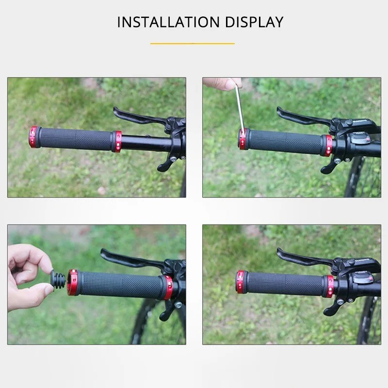 MTB Bicycle Handlebar Grips – Anti-Slip Rubber Lock-On Bike Grips
